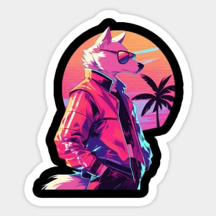 cool wolf Sticker